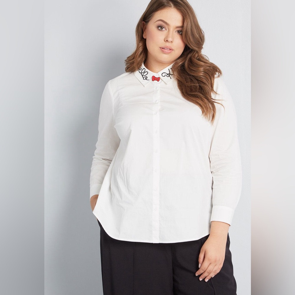 ModCloth x Hello Kitty Button Up Blouse Top NWT Limited Edition Sold Out